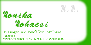 monika mohacsi business card